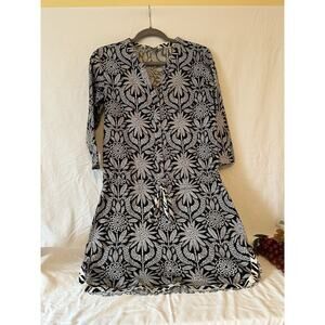 Hatley Ladies Dress Black And White Drawstring Waist